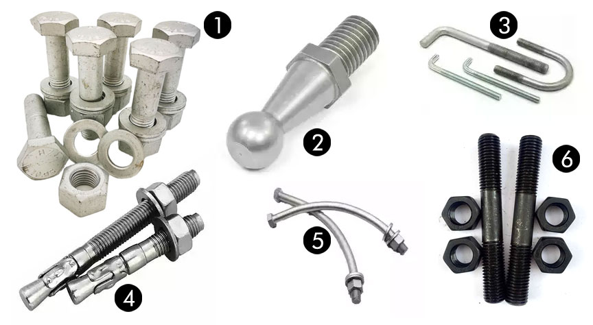High Tensile fasteners different types